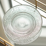 Прозрачная тарелка с узором