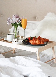 Столик для завтрака в постель, белый (-15%)