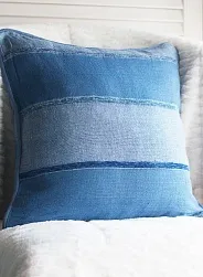 Подушка в широкую синюю полоску (-15%)