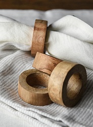 Деревянные кольца для салфеток, 4шт