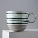 Чашка с зелеными полосками