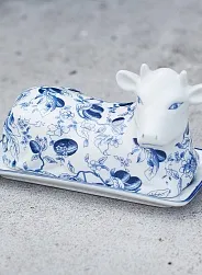 Масленка корова с синим узором (15%)